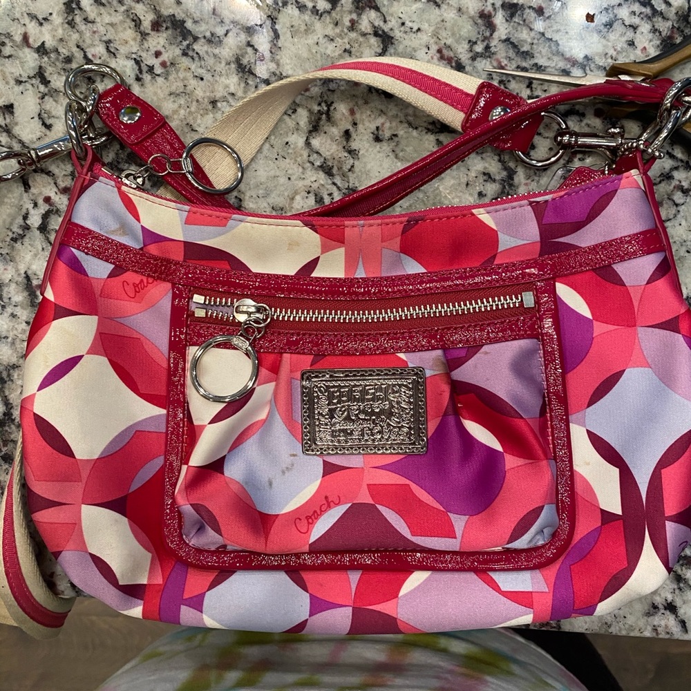 Coach shoulder bag with crossbody strap